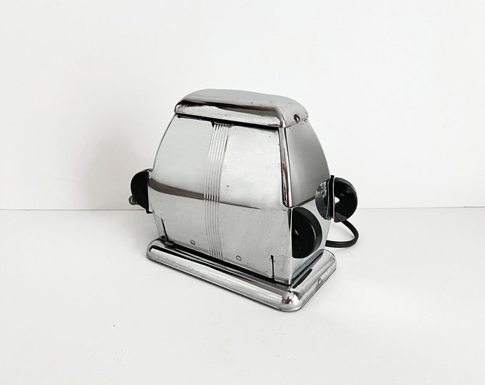 Vintage Giant Toaster Chrome 2 Slice Toaster Model 268. 400W 115V Retro
