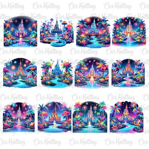 Bundle Colorful Magical Castle Png, Family Trip 2024 Png, Magical Kingdom, Family Vacation Png, Best Day Ever, Vacay Mode, Family Trip Shirt