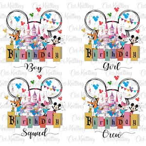 Bundle Birthday Squad Png, Birthday Crew Png, Happy Birthday Png, Magical Kingdom, Family Vacation Png, Birthday Girl Png, Birthday Boy Png