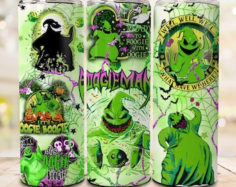Horror Green Character Halloween 20oz Skinny Tumbler Wrap Png, Spooky Vibes, Trick Or Treat, Character Movie 20oz Tumbler, Digital Download