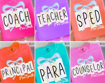 Schulbesetzung PNG Bundle, Zurück zu Schullehrer Sped Para Counselor, Kokette Erster Schultag Daisy Floral Girly Png, Lehrer Png