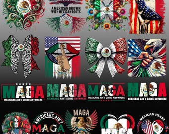 Bundle Maga Mexikaner gehen nirgendwo hin PNG, lustiges Maga, MAGA Einwanderungsdesign, Maga Png, Lateinischer Stolz, mexikanisches Design, Mexikanisch-Amerikaner