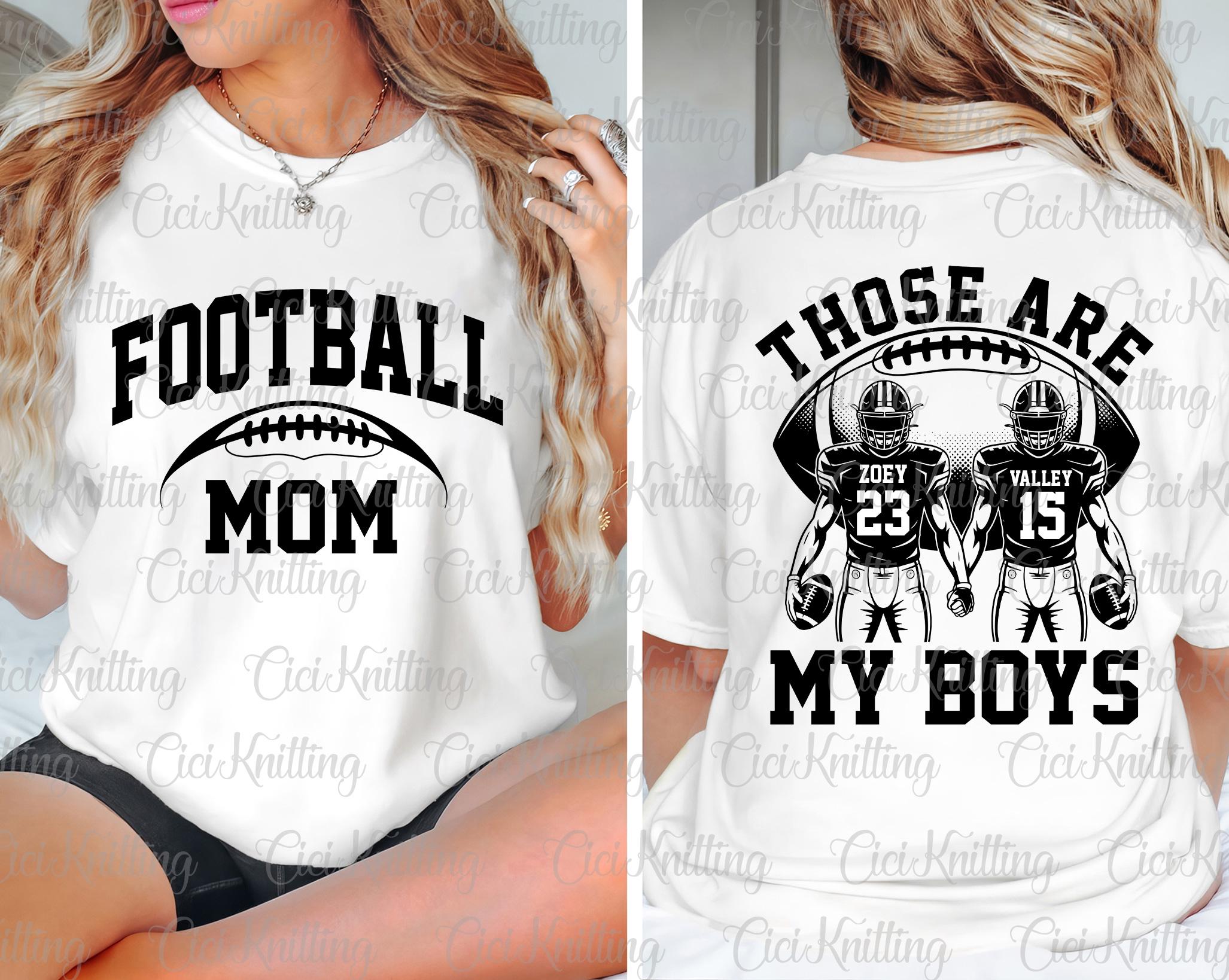 Custom Football Mom Svg Png Bundle, Personalized Text and Number ...