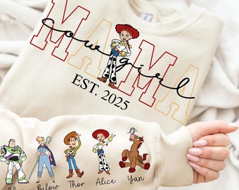 Custom Mama Shirt png, Mama Est with Kid Name on Sleeve Png,Personalized Mom Png, Mother's Day Png,Mama Png,Custom Mothers Day Gift, New Mom