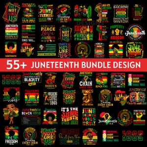 55+ Juneteenth PNG Bundle, Black History Month, African American, They Not Like Us Png, Black Women Png, Free-ish Png, Celebrate Freedom Png
