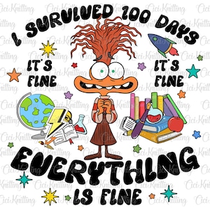 100 Days Of School Cartoon Emotions Friends Png, Happy 100 Days Of School Png, I Survived 100 Days, Teacher Shirt,Back To School