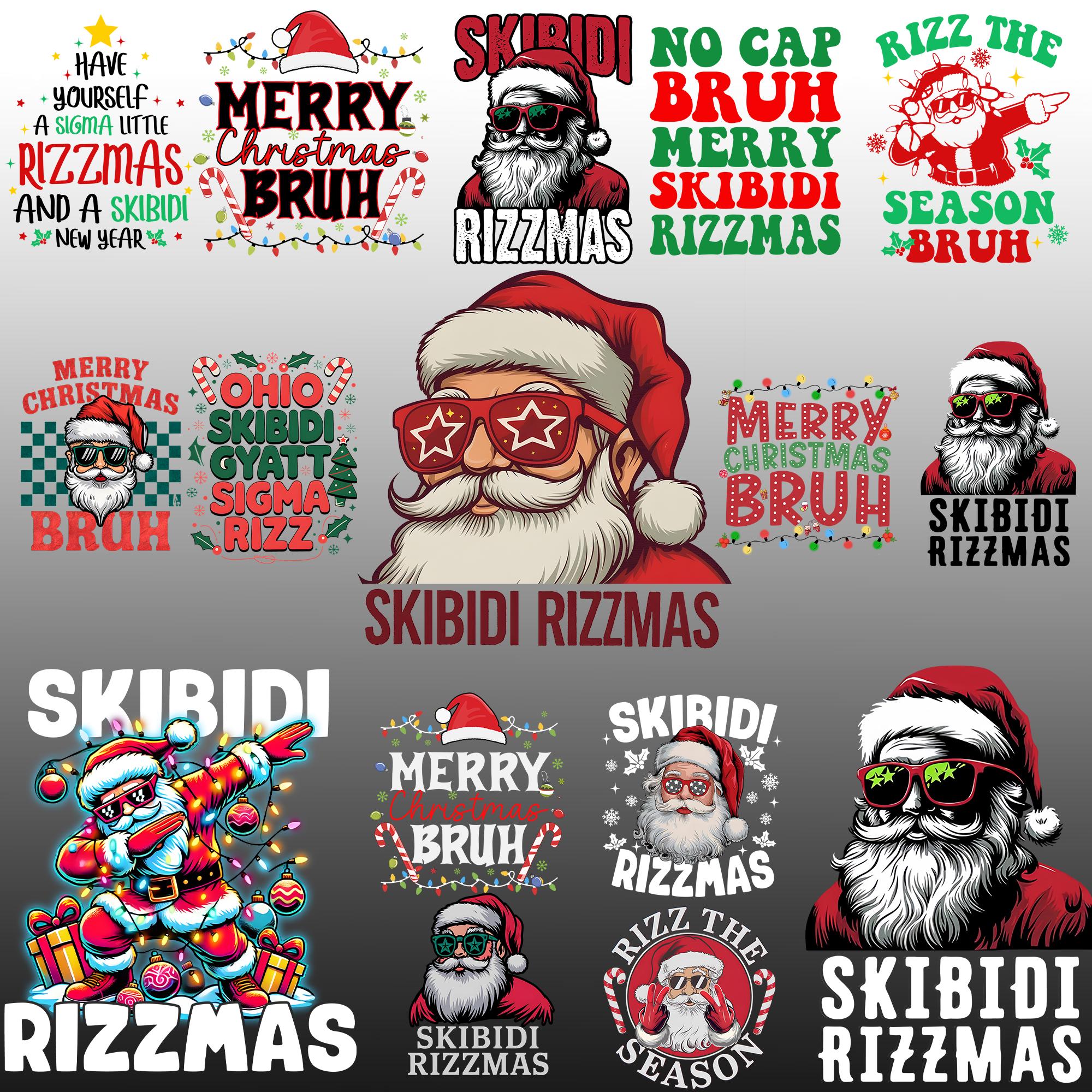 Bundle Skibidi Rizzmas SVG PNG, Merry Rizzmas Png, Rude Christmas Png ...