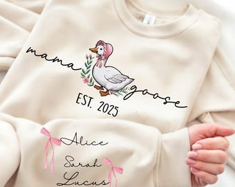 Custom Mama Goose Png, Mama Silly Goose Png, Vintage Mama Goose Png, Happy Mother&#39;s Day Png, Coquette Mama Png, Mom Png, Gift for Mama Png