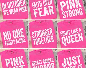 Brustkrebsbewusstsein Png-Bundle, Im Oktober waren wir Pink Png, Pink Out Png, Kampf gegen Krebs Png, Krebs Unterstützung Png, Distressed Design