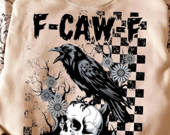 Cuervo divertido de Halloween (Png), Cuervo gótico (Png), Cuadros florales góticos (Png), Grunge espeluznante (Png), Sublimación de pájaro oscuro (Png), Archivo digital