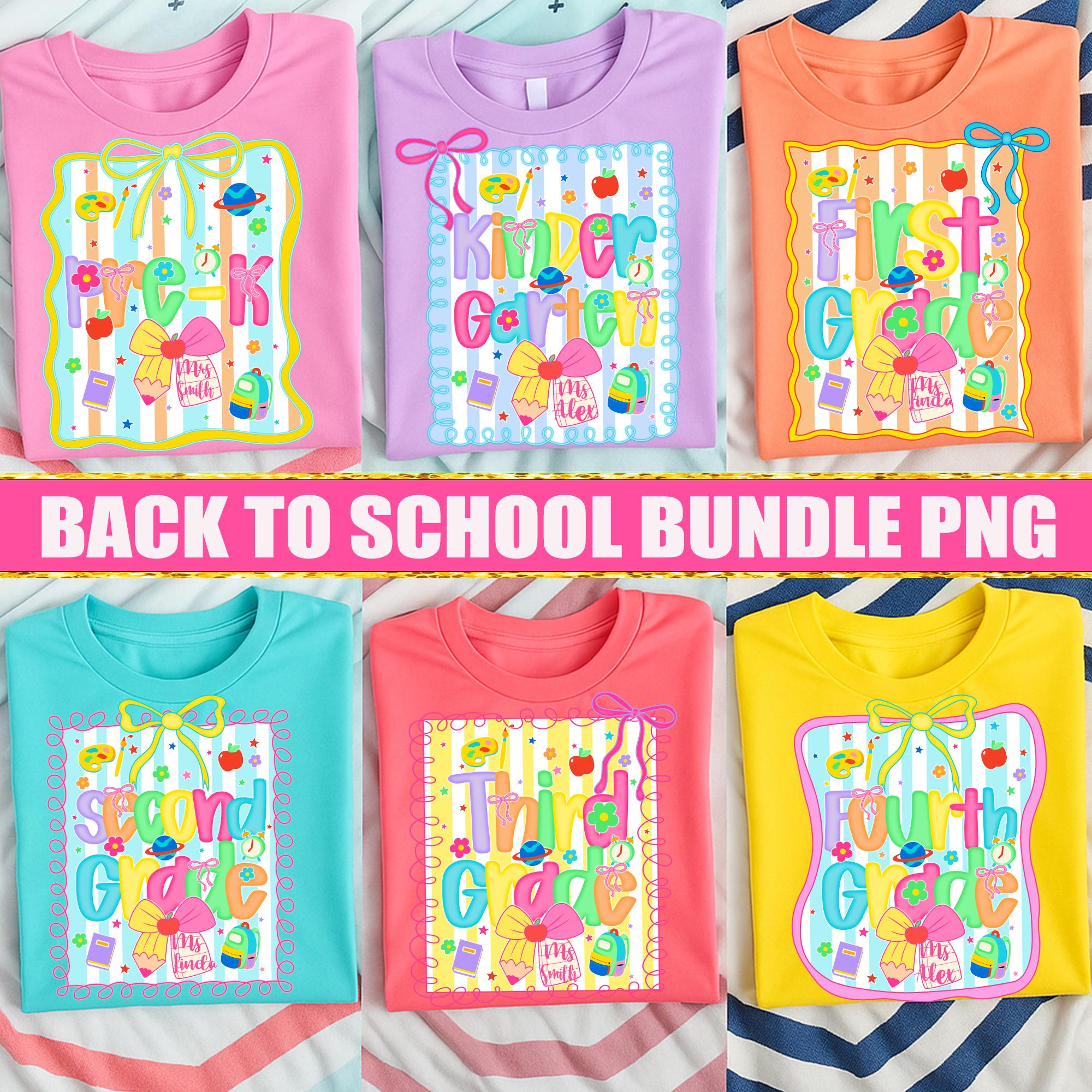 Benutzerdefinierter Name Zurück zu Schulbündel PNG, Kokett Lehrer Erster Schultag Shirt Design, Girly Karierter Png, Pre-k 1./2./3.Klasse