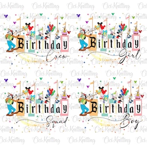 Bundle Birthday 2024 Png, Mouse And Friends Png, Birthday Boy Girl Png, Family Vacation Png, Birthday Crew Png, Magical Kingdom, Vacay Mode
