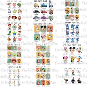 Bundle Gods Says That I Am Png, Family Trip 2024, Cartoon Character Png, Family Vacation Png, Magical Kingdom, Vacay Mode, Sublimation File