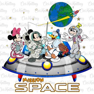 Retro 90's Space Mountain Png, Mouse And Friends Space Png, Magic Kingdom Png, Astronaut Neon Png, Family Trip, Family Vacation,Space Travel