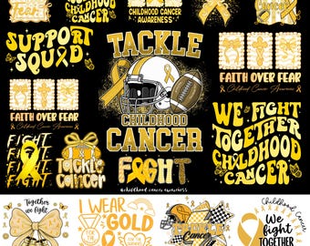 Paquete de lucha contra el cáncer infantil (PNG), Fútbol infantil con cáncer infantil (PNG), Éramos oro (PNG), Lucha contra el cáncer (PNG), Cinta dorada (PNG), Fe sobre el miedo (PNG)