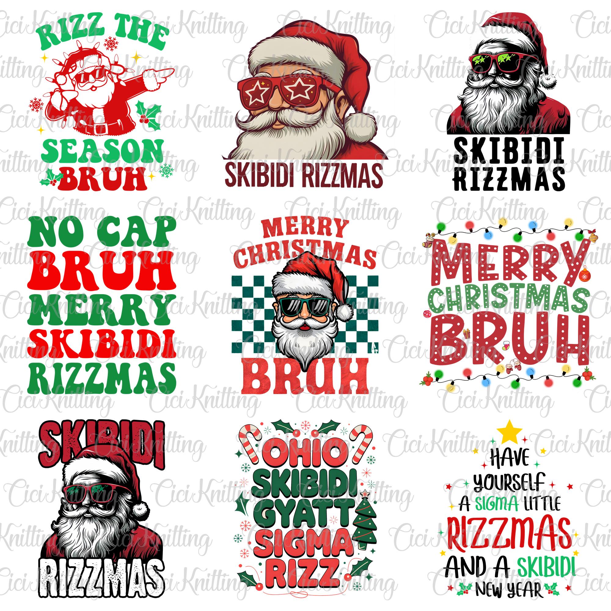 Bundle Skibidi Rizzmas SVG PNG, Merry Rizzmas Png, Rude Christmas Png ...