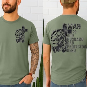 Man of God png, echtgenoot vader beschermer held png, christelijke vader png, bijbelvers png, Lion Dad png, Vaderdag png, Jezus png, kruis png