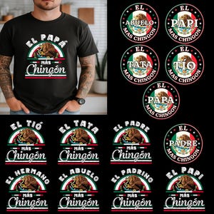 El Papa Mas Chingon PNG Bundle, Dia Del Padre Png, Mexican Flag, Papa Mexicano  Png, Funny Spanish Father&#39;s Day Png, Eres Mi Heroe Png File