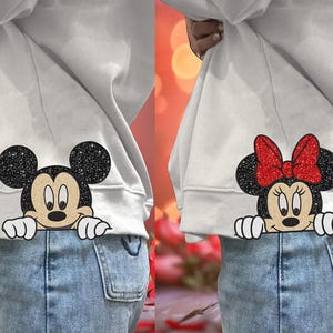Bundle Cartoon Valentine Side Sweatshirt Applique Design, Lover Embroidery Design,Happy Valentines Day Applique Embroidery Couples Valentine