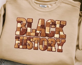 Latch Hook Yarn Black History Png, Black History Month Png, Faux Yarn Afro American Png, Human Rights Freedom, Juneteenth, Faux Embroidered