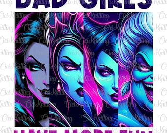 Bad Girls Have More Fun Png, Neon Witch Halloween Png, Bad Witches Club, Villain Gang, Funny Halloween Png, Spooky Season, Witches Sisters