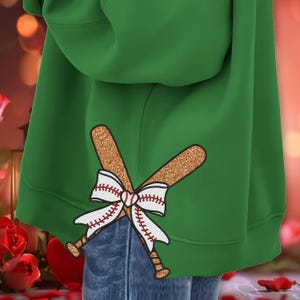 Honkbal zijstrik stoffen borduurontwerp, direct downloaden, honkbal uitgesneden sweatshirt borduurontwerp, strikapplicatie borduurontwerp