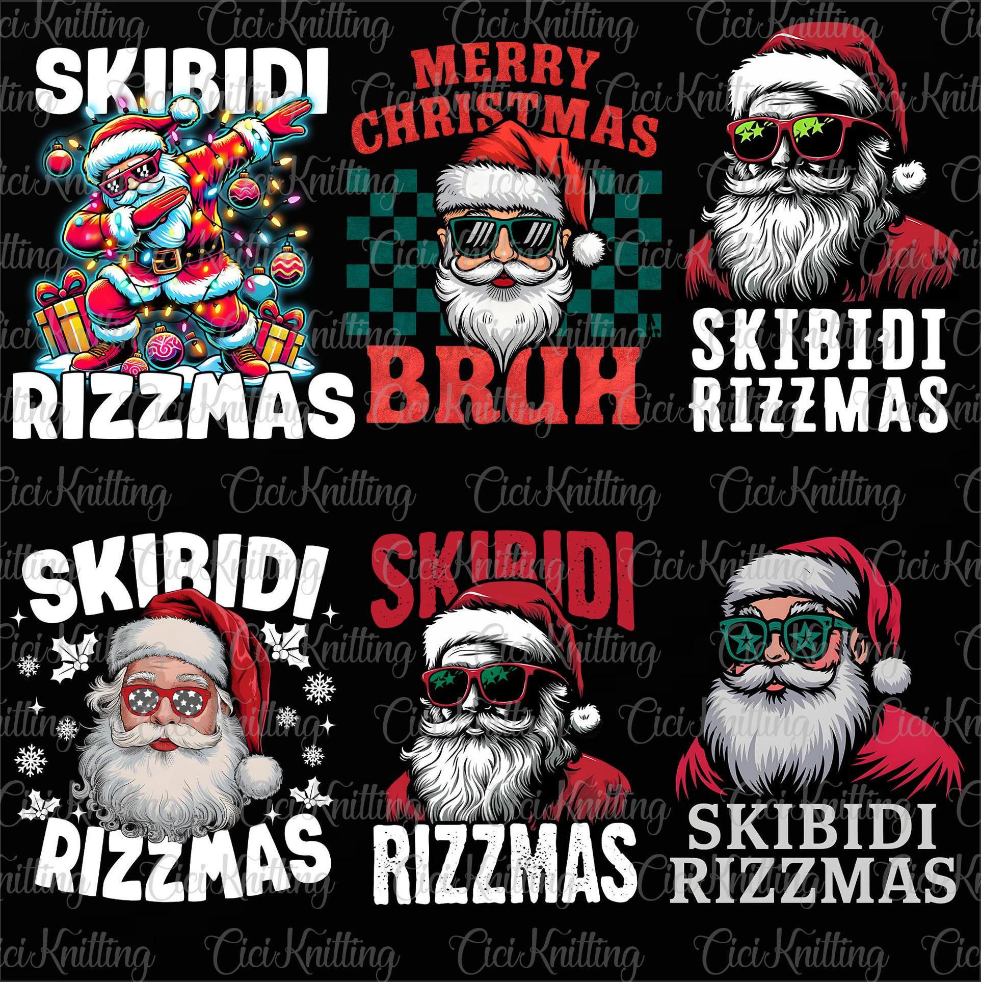 Bundle Skibidi Rizzmas SVG PNG, Merry Rizzmas Png, Rude Christmas Png ...
