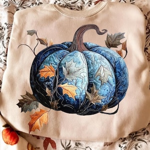 Watercolor Blue Pumpkin Fall Png, Blue Toile Pumpkin Png, Floral Blue Pumpkin Png, Autumn Leaf Png, Gingham Pumpkins, Thanksgiving Clipart