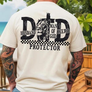 Man of God Png, Husband Dad Protector Hero Png, Christian Dad Png, Bible Verse Png, Lion Dad Png, Father&#39;s Day Png, Jesus Png, Cross Png