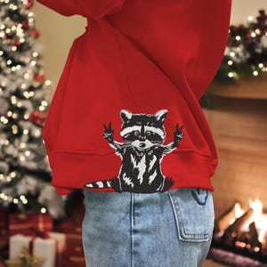 Lustiges Waschbär-Sweatshirt Stickmuster, Erwachsenen Humor Lustig sarkastisches Stickmuster, Waschbär Stickmuster, sarkastisches Snarky