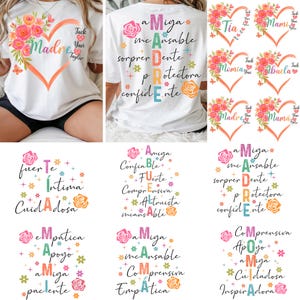 Custom Mama Heart With Kids Name, Spanish Mothers Day Png, Floral Mama Png,Mothers Day Png, Retro Madre Png, Gift For Mom Png,Retro Mama Png