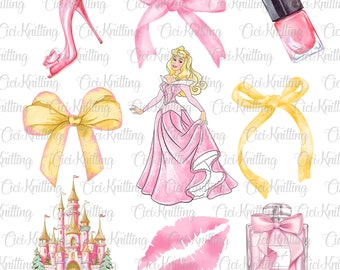 Princess Glass Slipper Png, Pink Princess Bow Png, Best Day Ever Png, Sublimation File, Vacay Mode Png, Family Trip Png, Magical Kingdom Png