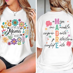 Spanish Mothers Day Png, Floral Mama Png Design Download, Mothers Day Png, Retro Madre Png Sublimation, Gift For Mom Png, Retro Mama Png
