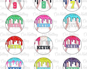Personalized Baseball Ice Cream Drip Png Bundle, Sport Ice Cream Drip Png, Baseball Mama Drip, Baseball Mom Dripping Png, Game Day Baseball