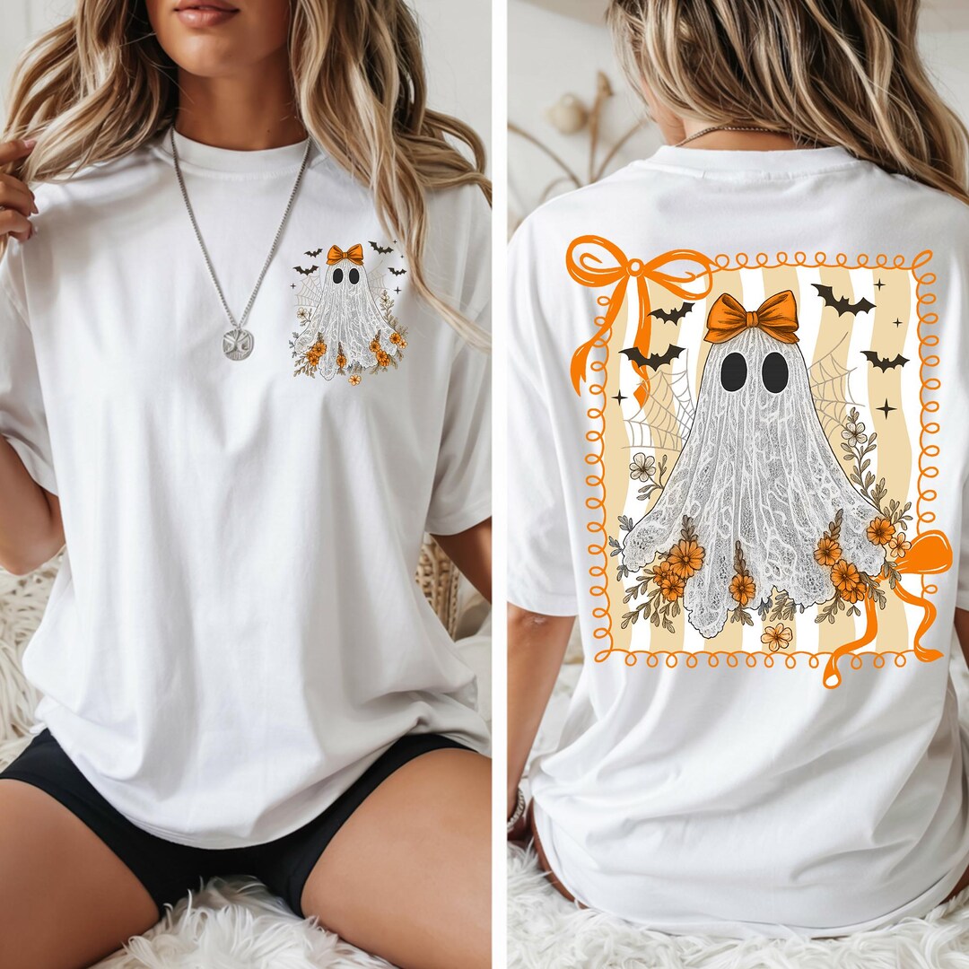 Lace Ghost Png Bundle, Boo in Boojee Png, Halloween Boo Lace Bow Png ...