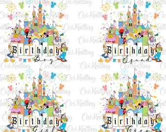 Bundle Birthday Crew Png, Birthday 2026 Png, Mouse And Friends Png, Birthday Boy Girl Png, Family Vacation Png, Magical Kingdom, Vacay Mode