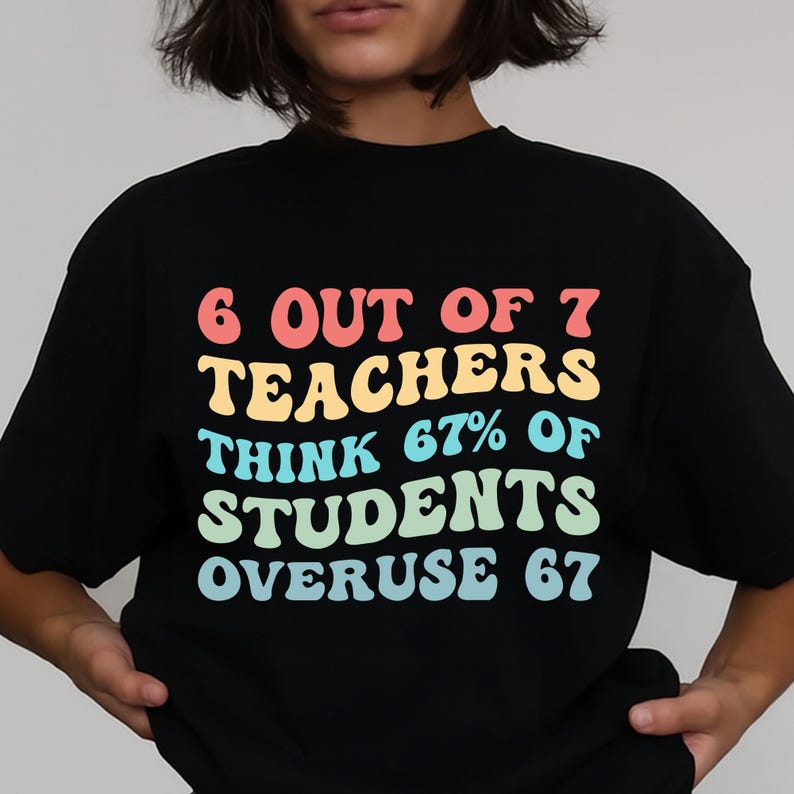 6 Out of 7 Teachers Math Svg Png, Funny 67 Teachers Svg, School Six ...