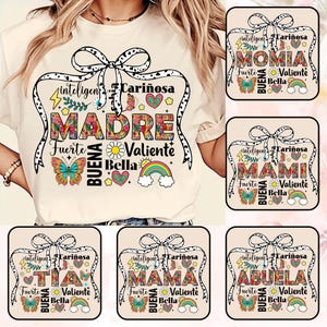 Bundle Madre Png, Spanish Mama Png, Latina Mom Png, Mama Sweatshirt, Happy Mother&#39;s Day, Floral Madre Png, Bright Doodle Png, Gift For Mom