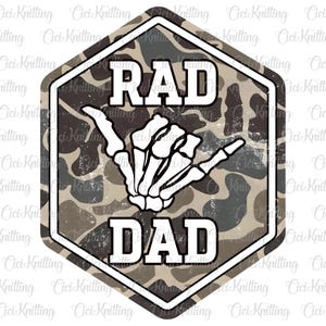 Rad Dad Png, Camo Rad Dad Png, Camouflage Hunting Dad Png, Men&#39;s Hunting Camo Png, Gift For Daddy, Father&#39;s Day Png, Cool Dad Club