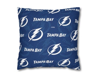 Tampa Bay Lightning Spun Polyester Square Pillowcase