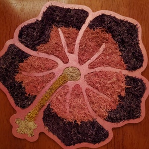 Multicolor Hibiscus Moss Wall Art