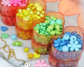 Rainbow Heart bead kit gift for hers teenage girl gift box for educational activities diy craft kit adults unicorns bracelets diy kids kits