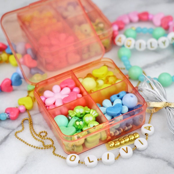 Mini Rainbow bracelet bead kit gift for hers teenage girl gift box for educational activities diy craft kit adults bracelets diy kids kits