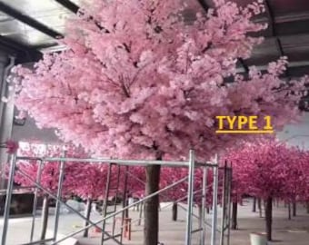 Artificial Cherry Blossom Tree, Large Fake Tree, Wedding Decor, Outdoor Garden, Hotel, Christmas, Home Decoration Gift Ideas DIY Tree