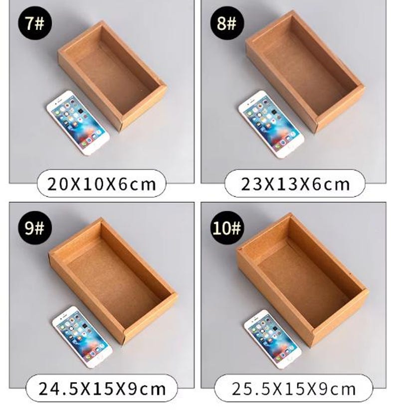 10pcs Kraft Gift Box With Clear PVC Window Cookie Cake Candy Party ...