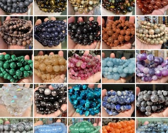 Perline Turchesi Africano 10mm In Pietra Naturale - 36 Pezzi Per Creazione Gioielli Fai Da Te: Bracciali, Collane