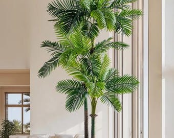 Artificial Palm Tree for Outdoors - Triple Phoenix Palm, UV Resistant,  Large Fake Silk Palm Tree - Perfect for Patio Gift Ideas - Etsy