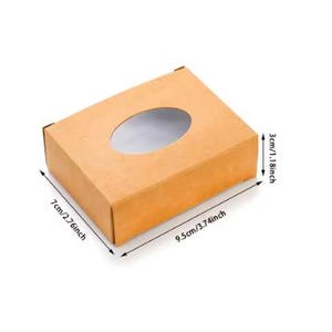 20/30pcs Mini Kraft Paper Box With Window, Round Soap Packaging Boxes ...