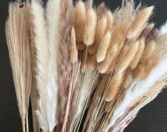 Fluffy Pampas Flowers Bouquet Home Decor Natural Grass Artifical Flower Wedding Party Decoration Craft material Party Supply Table Decor