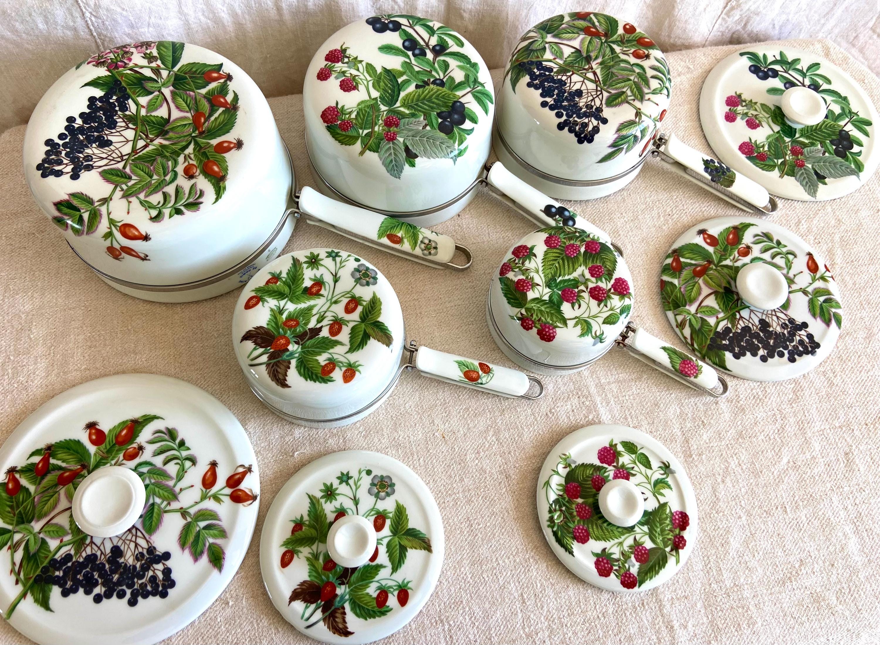 フランスアンティーク ALUMINITE FRUGIER 蒸発皿 5個 片口 Exquisite Complete Set of 5 French Aluminite Limoges Porcelain De